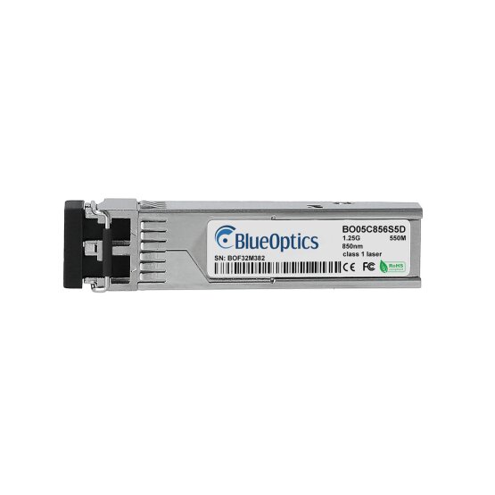 Compatible Cisco 10-2295-01 BlueOptics BO05C856S5D SFP Transceiver, LC-Duplex, 1000BASE-SX, Multimode Fiber, 850nm, 550M, 0°C/+70°C