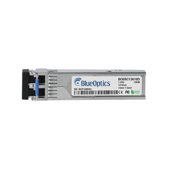 Compatible Fluke Networks SFP-1000LX BlueOptics BO05C13610D SFP Transceiver, LC-Duplex, 1000BASE-LX, Singlemode Fiber, 1310nm, 10KM