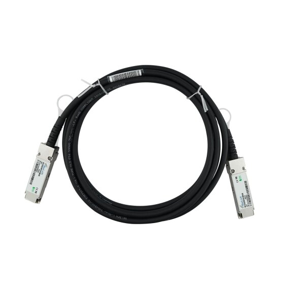 Compatible Juniper JNP-QSFP-DAC-3M BlueLAN QSFP Cable de conexión directa, 40GBASE-CR4, Ethernet/Infiniband QDR, 30AWG, 3 Metros