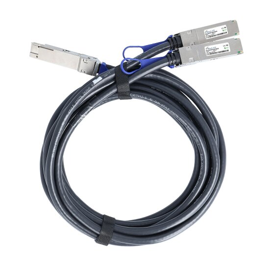Compatible Dell EMC DAC-QSFP-2QSFP28-50G-1M BlueLAN passive 100GBASE-CR4 QSFP28 to 2x50GBASE-CR2 QSFP28 Direct Attach Breakout Cable, 1 Meter, AWG26