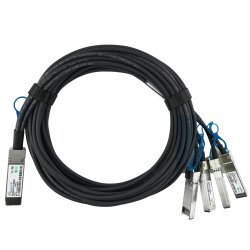 Compatible Arista CAB-Q-4S-100G-1M BlueLAN passive 100GBASE-CR4 QSFP28 to 4x25GBASE-CR SFP28 Direct Attach Breakout Cable, 1M, AWG26
