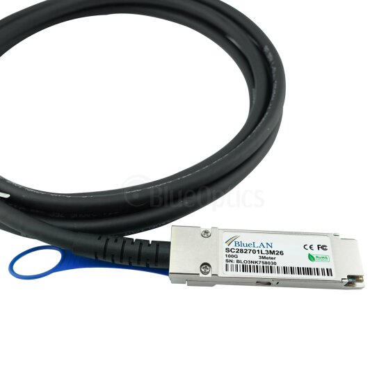 QFX-Q-S-DAC-3M-BL Juniper  kompatibel, QSFP28 zu 4xSFP28 100G 3 Meter DAC Breakout Direct Attach Kabel