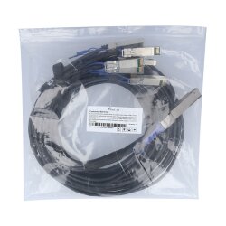 Compatible Arista Networks CAB-D-8S-400G-3M BlueLAN pasivo 400GBASE-CR8 QSFP-DD a 8x50GBASE-CR SFP56 Direct Attach Breakout Cable, 3 Metros, AWG26