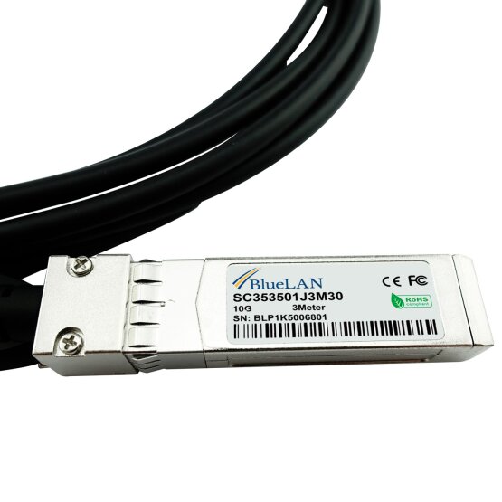 SFP-10G-DAC-0.5M-FJ-BL Fujitsu  kompatibel, SFP+ 10G 0.5 Meter DAC Direct Attach Kabel