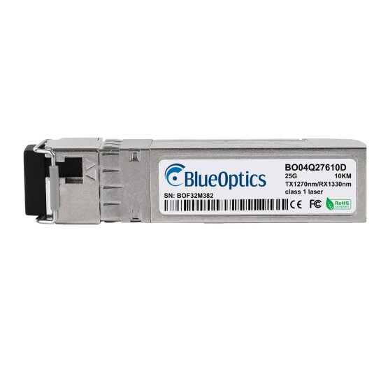 BO04Q27610D BlueOptics compatible, SFP28 Bidi Transceptor 25GBASE-BX-U TX:1270nm/RX: 10 Kilometros DDM