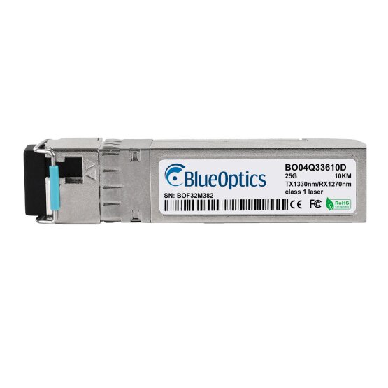 BO04Q33610D BlueOptics compatible, SFP28 Bidi Transceptor 25GBASE-BX-D TX:1330nm/RX:1270nm 10 Kilometros DDM