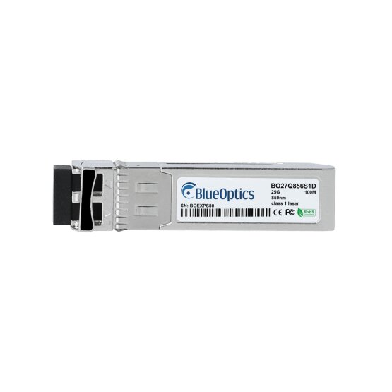 Compatible Dell Networking 407-BBZS BlueOptics BO27Q856S1D SFP28 Transceiver, LC-Duplex, 25GBASE-SR, Multi-mode Fiber, 850nm, 100M