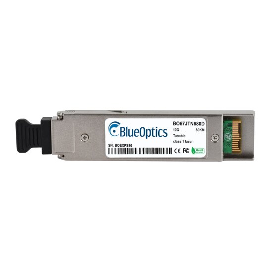 Kompatibler Finisar FTLX6824MCC BlueOptics BO67JTN680D XFP Transceiver, LC-Duplex, 10GBASE-DWDM (bis zu 11,3Gb/s), einstellbare Wellenlänge, Singlemode Fiber, 50GHz ITU, 80KM