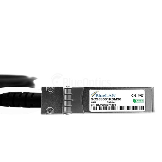 SC253501K3M30-BL BlueLAN  kompatibel, QSFP zu 4xSFP+ 40G 3 Meter DAC Breakout Direct Attach Kabel
