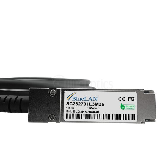 MCP7F00-A01AR30N-NV-BL NVIDIA  kompatibel, QSFP28 zu 4xSFP28 100G 2 Meter DAC Breakout Direct Attach Kabel