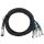 Compatible NVIDIA MCP7F00-A003R26N BlueLAN pasivo Ethernet, 100GBASE-CR4 QSFP28 a 4x25GBASE-CR SFP28 Direct Attach Breakout Cable, 3M, AWG26