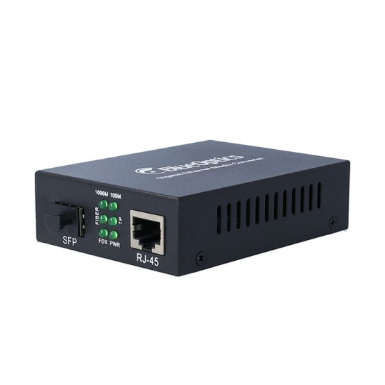 BlueOptics Gigabit Ethernet Medienkonverter 1x SFP, 1x 10/100/1000M RJ45