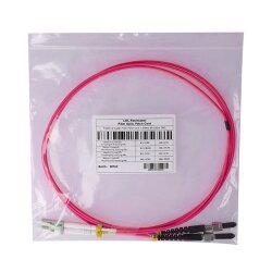 BlueOptics Duplex Cable de parcheo de fibra óptica LC-FSMA Monomode OM4 0.5 Metro