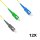 BlueOptics Fiber Optic Pigtail with ##Connector-A## Connector 12xFiber 12 Colors 1 Meter