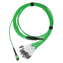 BlueOptics LWL MPO/APC-8xLC/UPC Duplex Breakout Kabel OM5