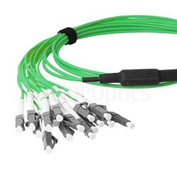 BlueOptics Fibra MPO/APC-8xLC/UPC Cable de parcheo OM5