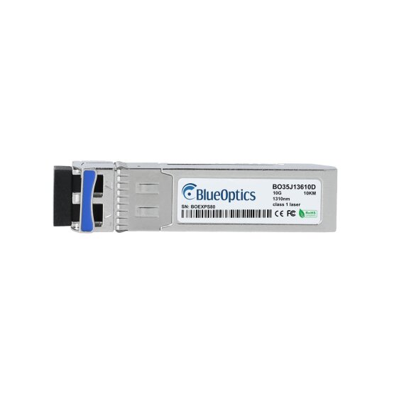 Compatible Meraki MA-SFP-10GB-LR BlueOptics BO35J13610D SFP+ Transceiver, LC-Duplex, 10GBASE-LR, Singlemode Fiber, 1310nm, 10KM