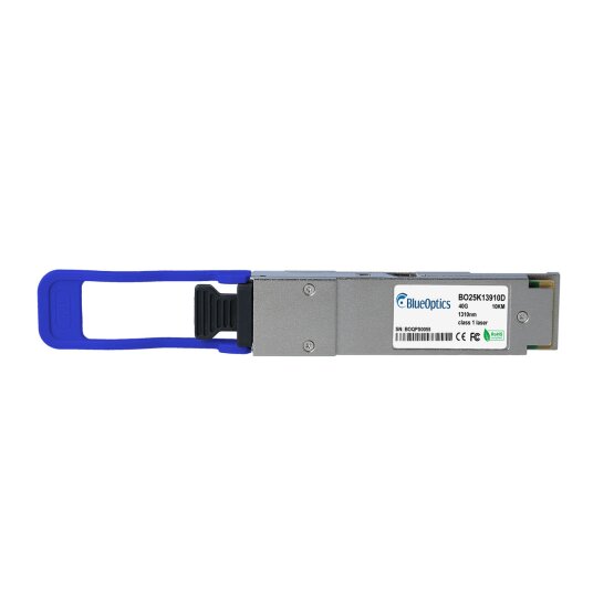 Compatible Quanta QSFP-40G-PLR4-QU BlueOptics BO25K13910D QSFP Transceiver, MPO/MTP, 40GBASE-PLR4, Single-mode Fiber, 1310nm, 10KM