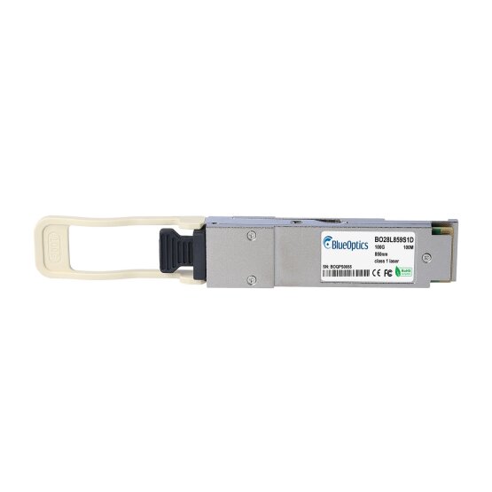 Compatible Alcatel-Lucent QSFP-100G-SR4 BlueOptics BO28L859S1D QSFP28 Transceptor, MPO, 100GBASE-SR4, Multi-mode Fiber, 4x850nm, 100 Meter