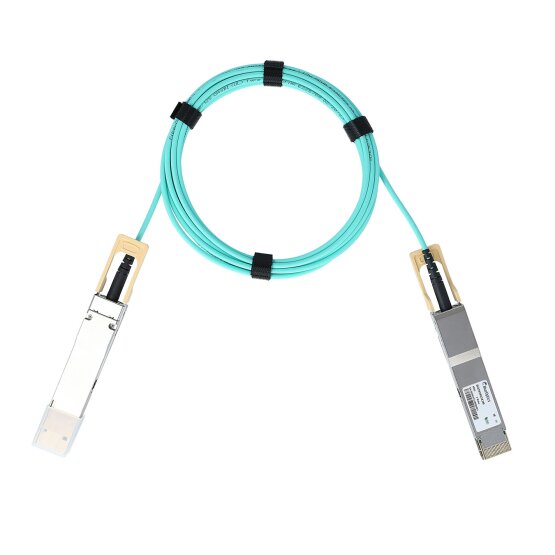 Compatible Dell 470-ACUB QSFP-DD BlueOptics Active Optical Cable (AOC), 200GBASE-SR4, Ethernet, Infiniband, 5 Meter