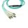 Compatible Fortinet FG-TRAN-QSFP-4XSFP-5 BlueOptics Optical Fiber Breakout Cable, MPO/UPC, 4xDuplex LC/UPC, 5 Meter, Multi-mode G50/125µm, OM3, Brand Fiber, 3.0mm LSZH aqua, 8 Cores and MPO Connector without Pins, incl. Measurement Protocol