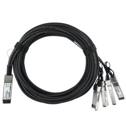 Compatible Check Point CPAC-TR-40SPLIT-QSFP-2M BlueLAN passive 40GBASE-CR4 QSFP to 4x10GBASE-CR SFP+ Direct Attach Breakout Cable, 2 Meter, AWG30