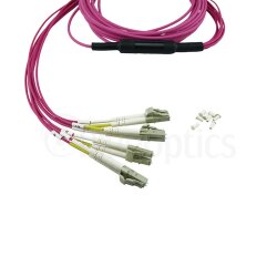 Alcatel-Nokia 3HE13896AA-10 compatible MPO-4xLC Monomode OM4 Cable de parcheo de fibra óptica 10 Metros
