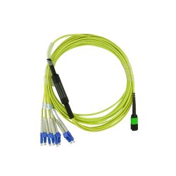 F5 Networks F5-UPG-QSFP4x10LR-15M compatible MTP-4xLC Single-mode Patch Cable 15 Meter