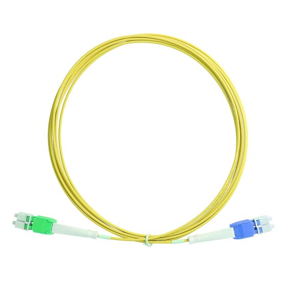 BlueOptics Duplex Fiber Patch Cable LC/APC Uniboot-LC/UPC Uniboot Single-mode