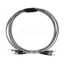 BlueOptics cable de conexión de fibra dúplex blindado de acero ST-ST Multimodo OM5