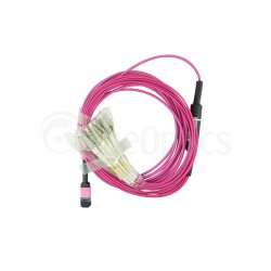 Dell EMC CBL-MPO12-4LC-OM4-2M compatible MPO-4xLC Monomode OM4 Cable de parcheo de fibra óptica 2 Metros