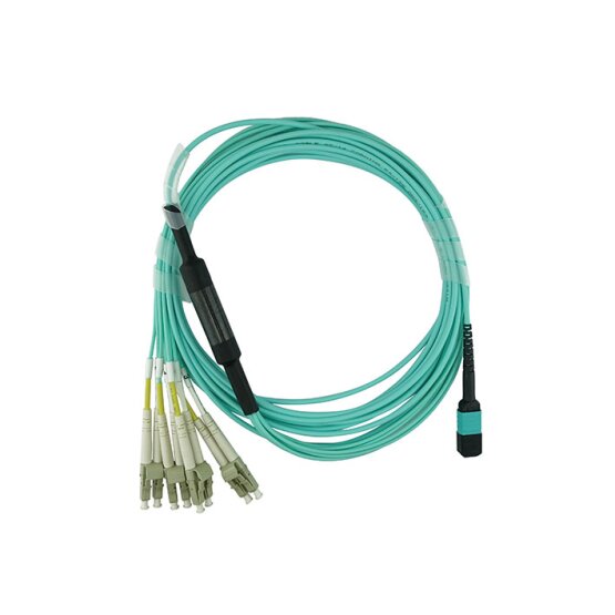 Chelsio OCTCABLE2M-SR compatible MPO-4xLC Monomode OM3 Cable de parcheo de fibra óptica 2 Metros