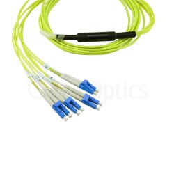 Dell EMC CBL-MPO12-4LC-SMF-3M compatible MPO-4xLC Single-mode Cable de parcheo de fibra óptica 3 Metros