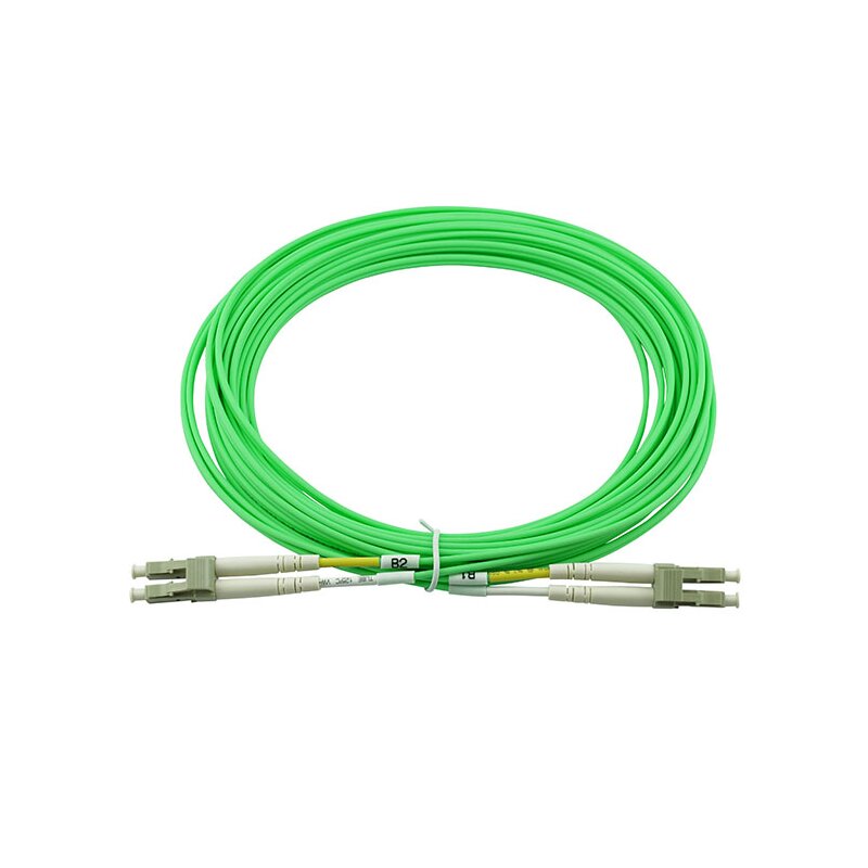 CONBIC® LWL Glasfaser-Kabel 15m OM5 LC/UPC-LC/UPC Duplex 50/125 Patchkabel Lichtwellenleiter 15 Meter 