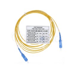 BlueOptics Simplex Cable de parcheo de fibra óptica SC-UPC/SC-UPC Single-mode 2 Metros
