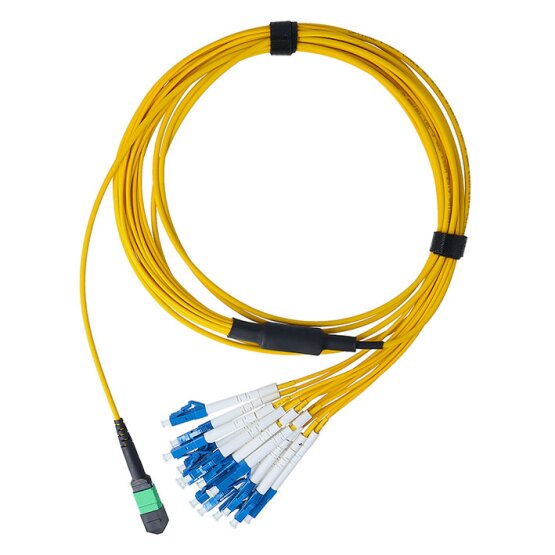 BlueOptics Fibra MPO/8xLC Duplex Cable de parcheo G.657.A1 Single-mode