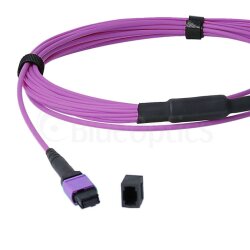 BlueOptics Fiber MPO/8xLC Duplex Breakout Cable OM4 15 Meter