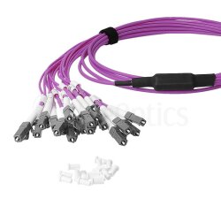 BlueOptics Fiber MPO/8xLC Duplex Breakout Cable OM4 2 Meter