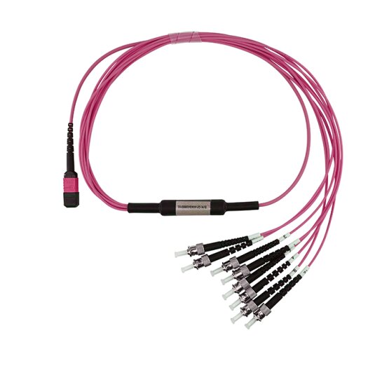 BlueOptics Fibra MPO/4xST Cable de parcheo OM4 10 Metros