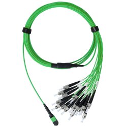 BlueOptics Fiber MTP/8xST Duplex Breakout Cable OM5
