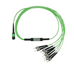 BlueOptics Fibra MTP/4xST Cable de parcheo OM5