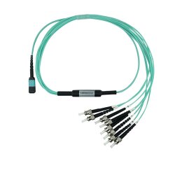BlueOptics Fiber MTP/4xST Breakout Cable OM3 7.5 Meter