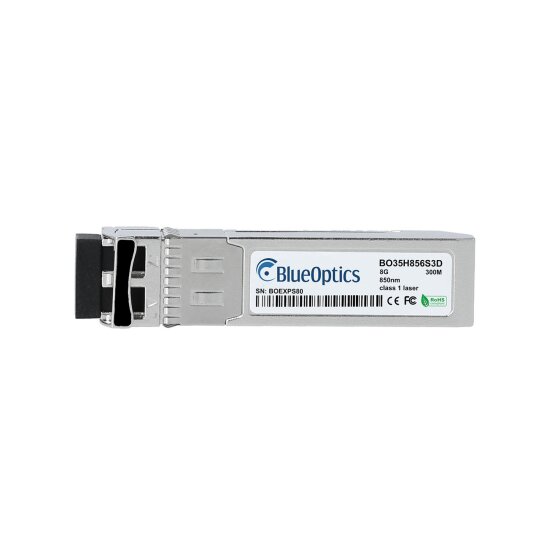 Kompatibler NetApp X1867-R6 BlueOptics BO35H856S3D SFP+ Transceiver, LC-Duplex, 2/4/8GBASE-SW, Fibre Channel, Multimode Fiber, 850nm, 300 Meter