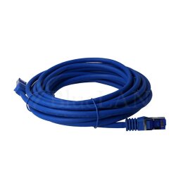 50x BlueLAN Premium RJ45 Patch Cable S/FTP, Cat.6a, LSZH, blue, 5 Meter