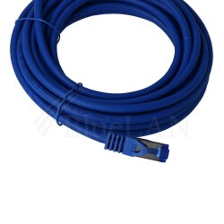 10x BlueLAN Premium RJ45 Patch Cable S/FTP, Cat.6a, LSZH, blue, 25 Meter